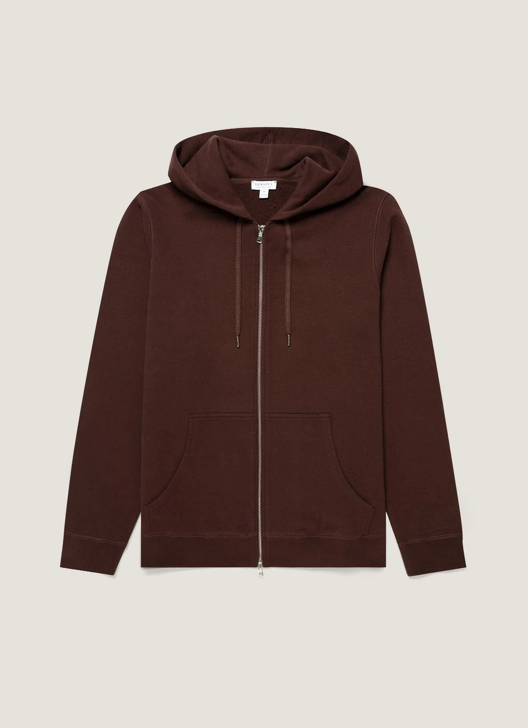 Sunspel Loopback Zip Hoodie - Bakelite