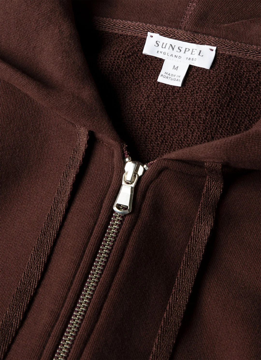 Sunspel Loopback Zip Hoodie - Bakelite