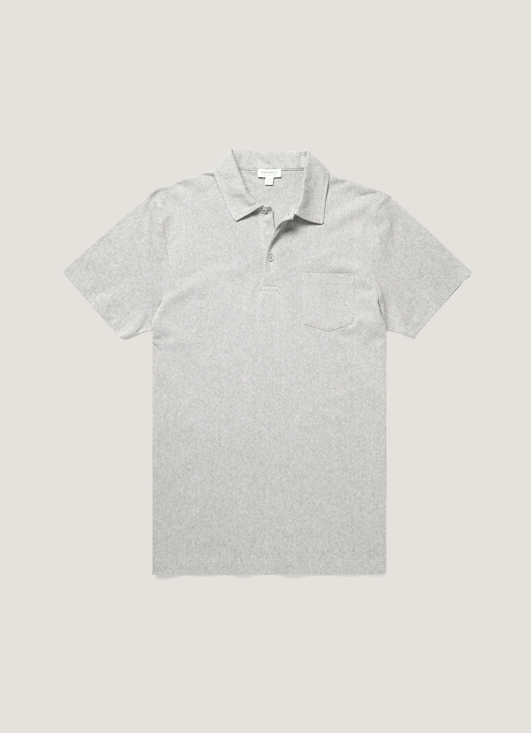 Sunspel Riveria Polo Shirt - Grey Melange