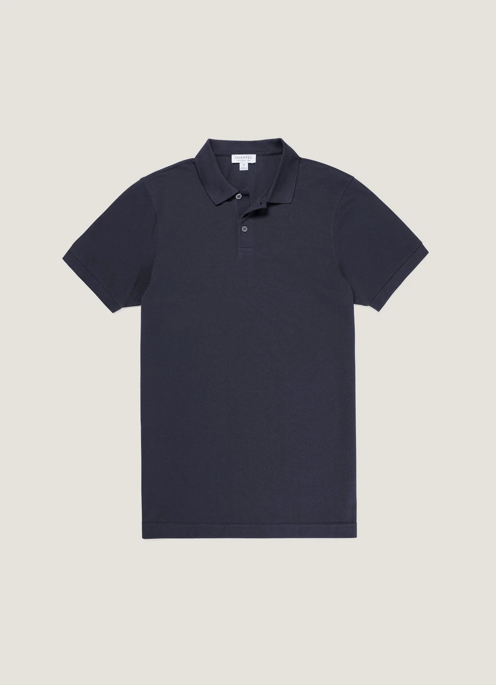 Sunspel Pique Polo Shirt - Navy