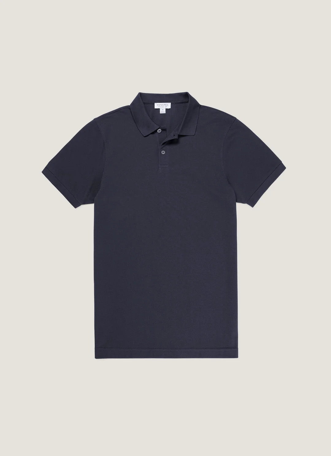 Sunspel Pique Polo Shirt - Navy