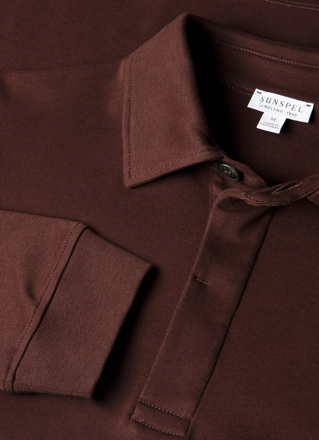 Sunspel Heavyweight LS Rugby Polo - Bakelite