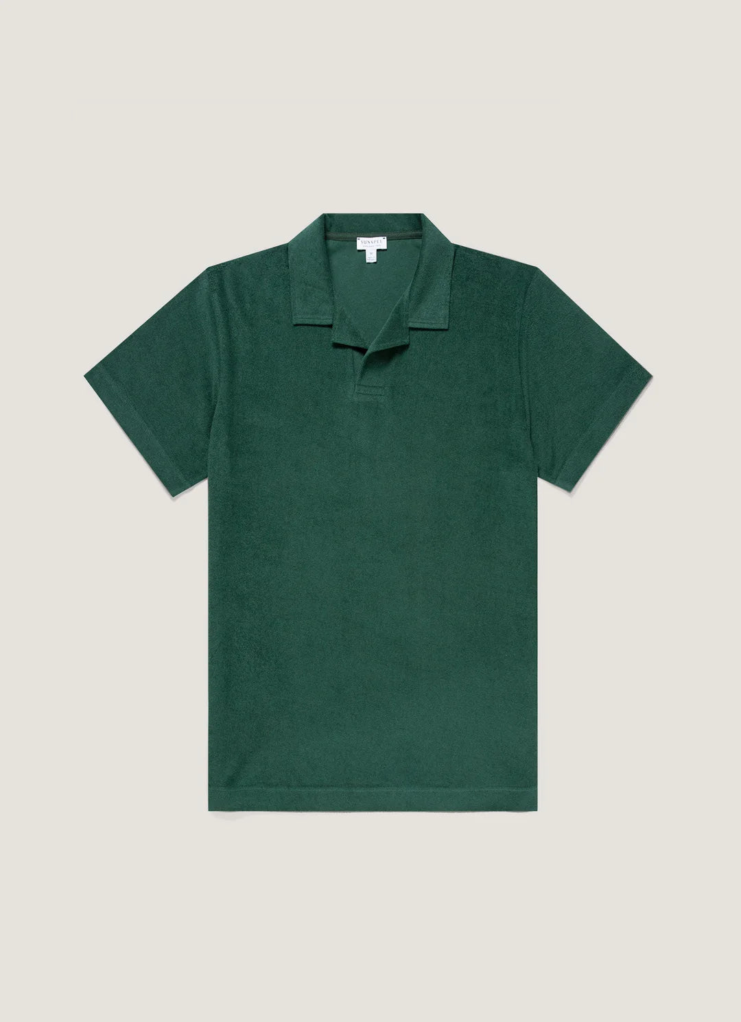 Sunspel Towelling Polo Shirt - Bright Green