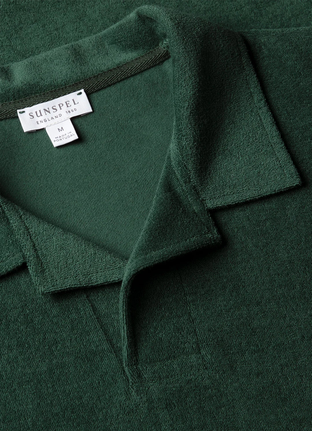 Sunspel Towelling Polo Shirt - Bright Green