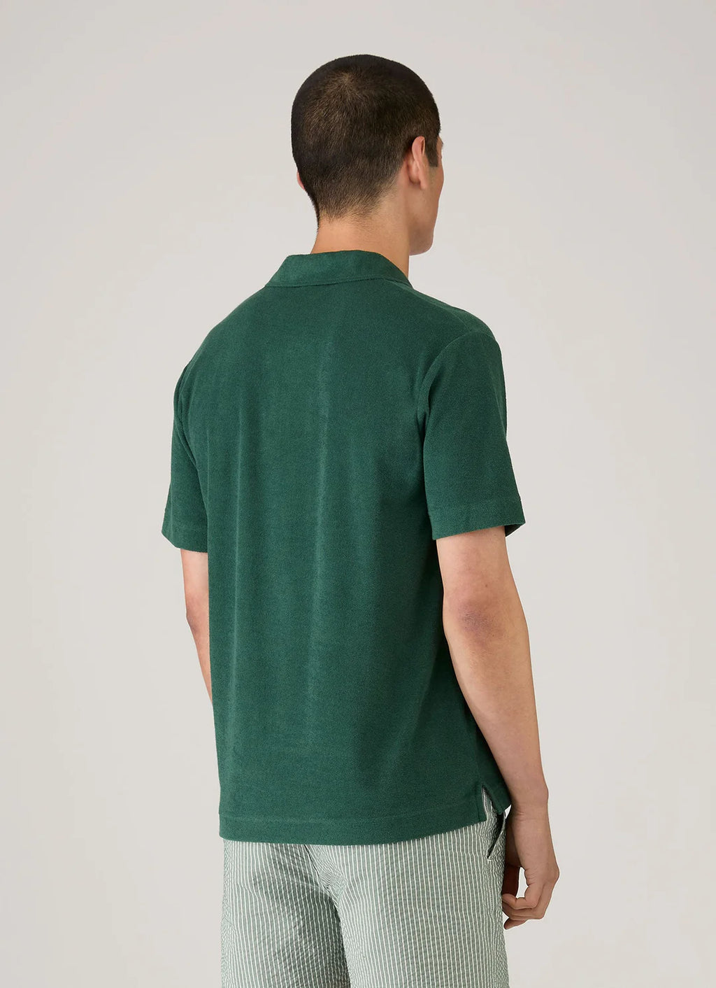 Sunspel Towelling Polo Shirt - Bright Green