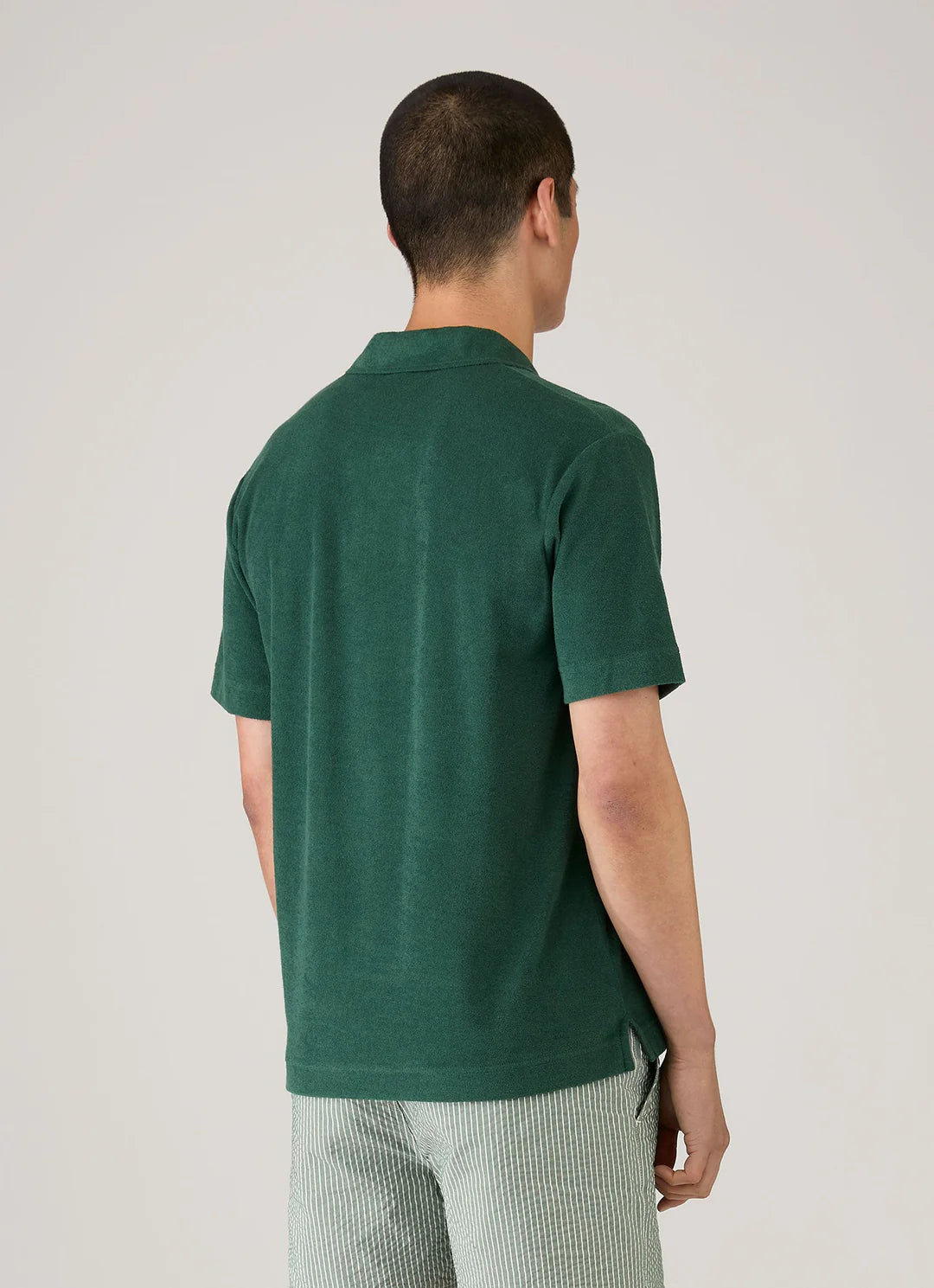 Sunspel Towelling Polo Shirt - Bright Green