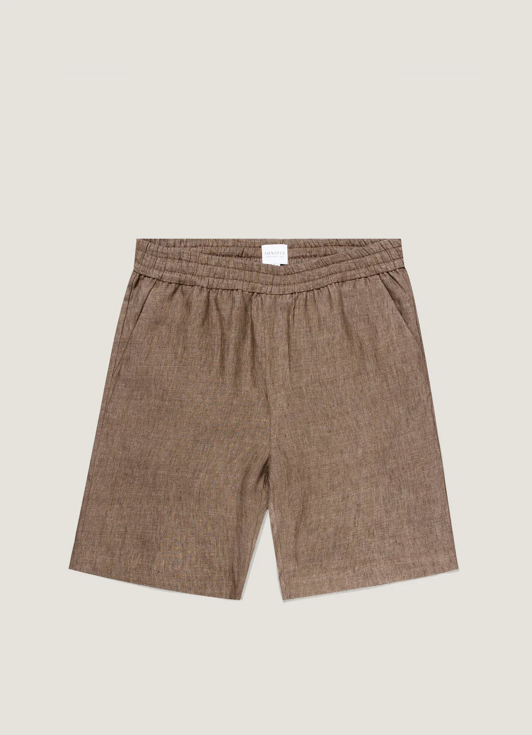 Sunspel Linen Drawstring Short - Dark Walnut