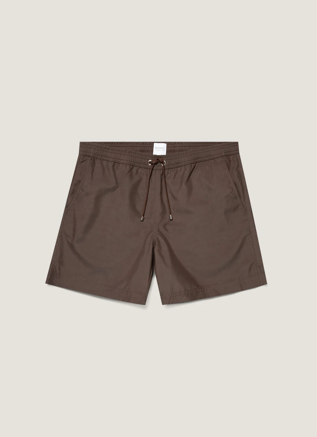 Sunspel Drawstring Swimshort - Dark Walnut