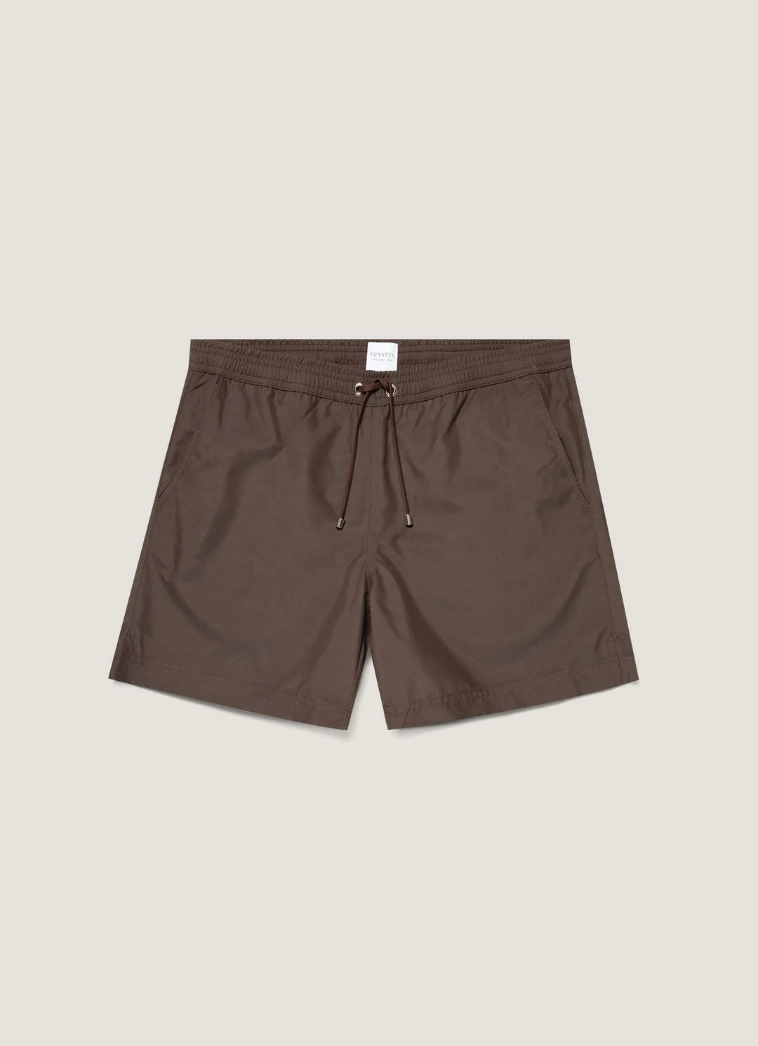 Sunspel Drawstring Swimshort - Dark Walnut