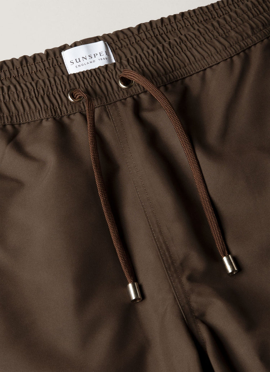 Sunspel Drawstring Swimshort - Dark Walnut