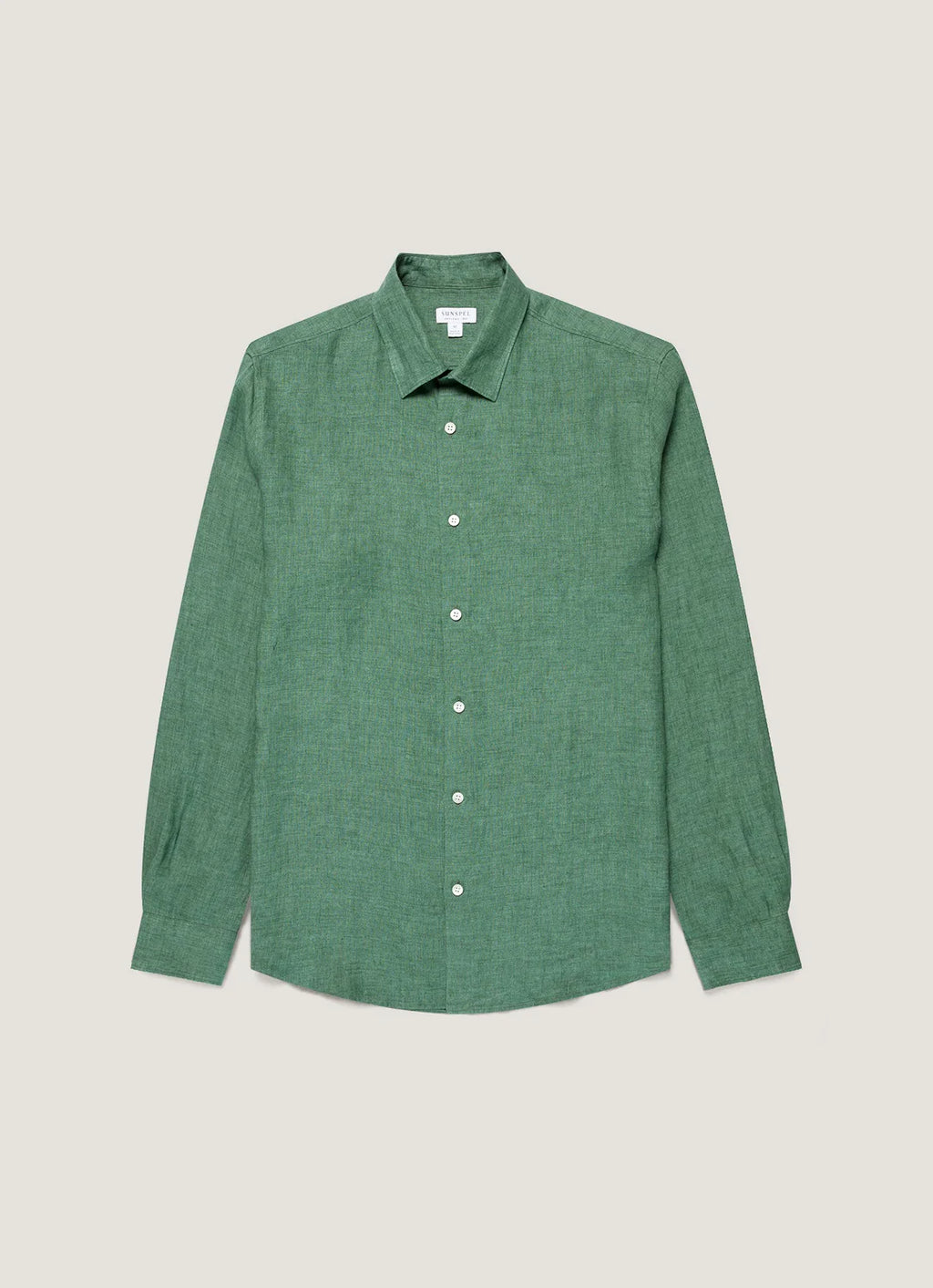 Sunspel Linen Shirt - Bright Green