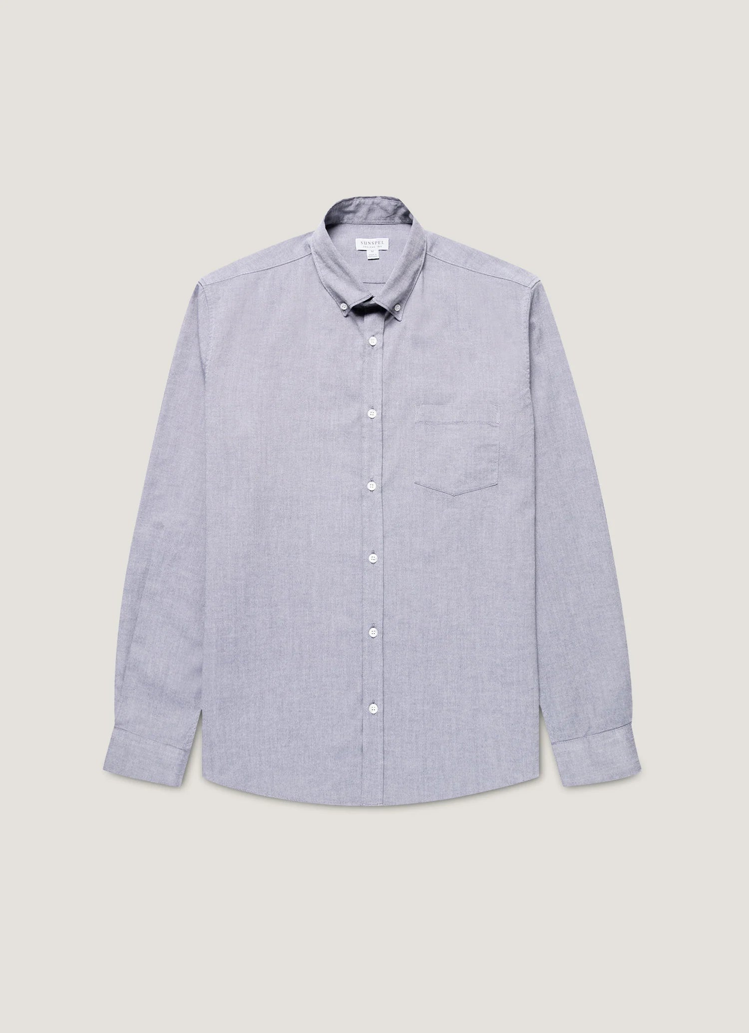 Sunspel Button Down Oxford Shirt - Dark Blue
