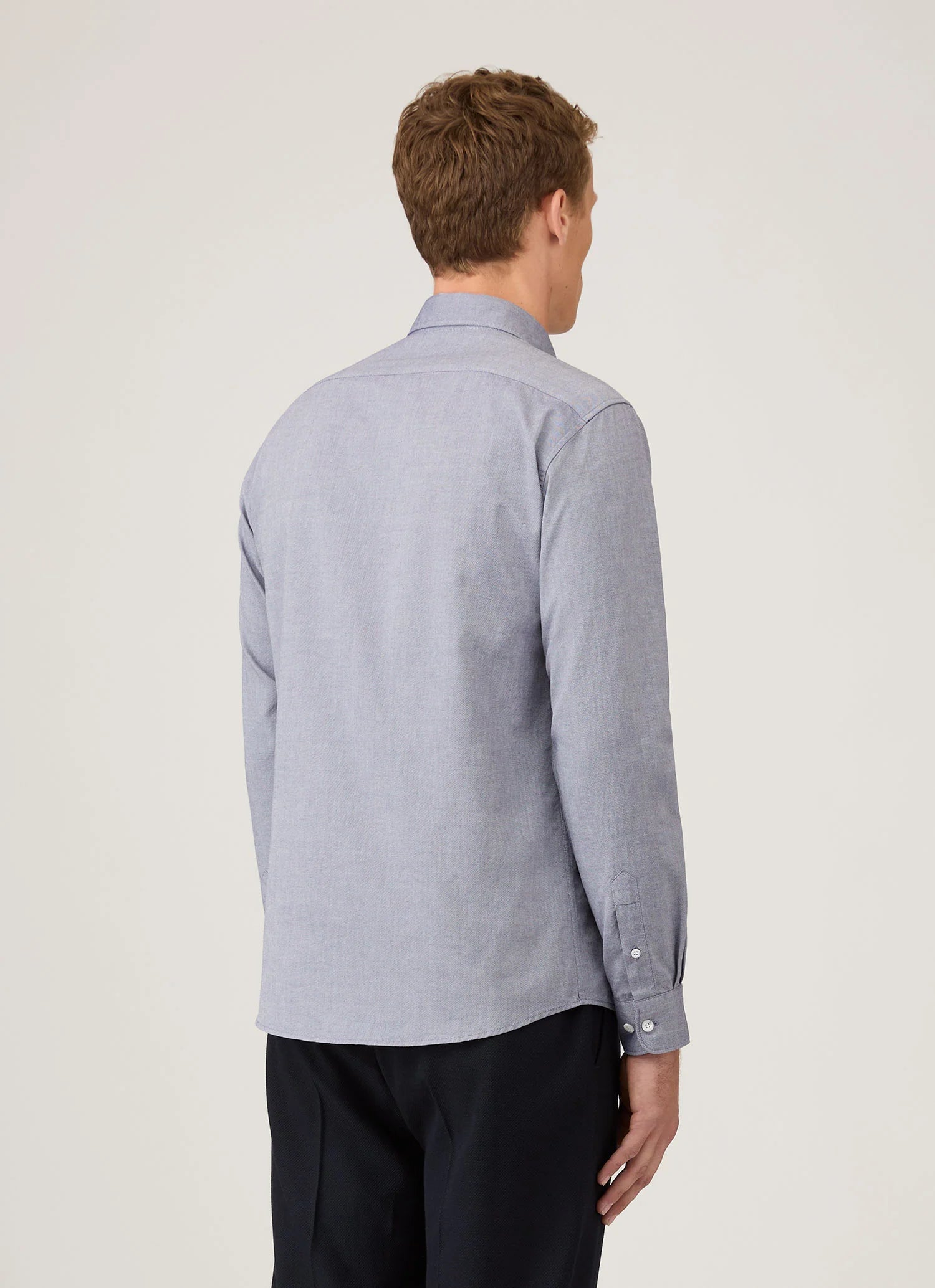 Sunspel Button Down Oxford Shirt - Dark Blue