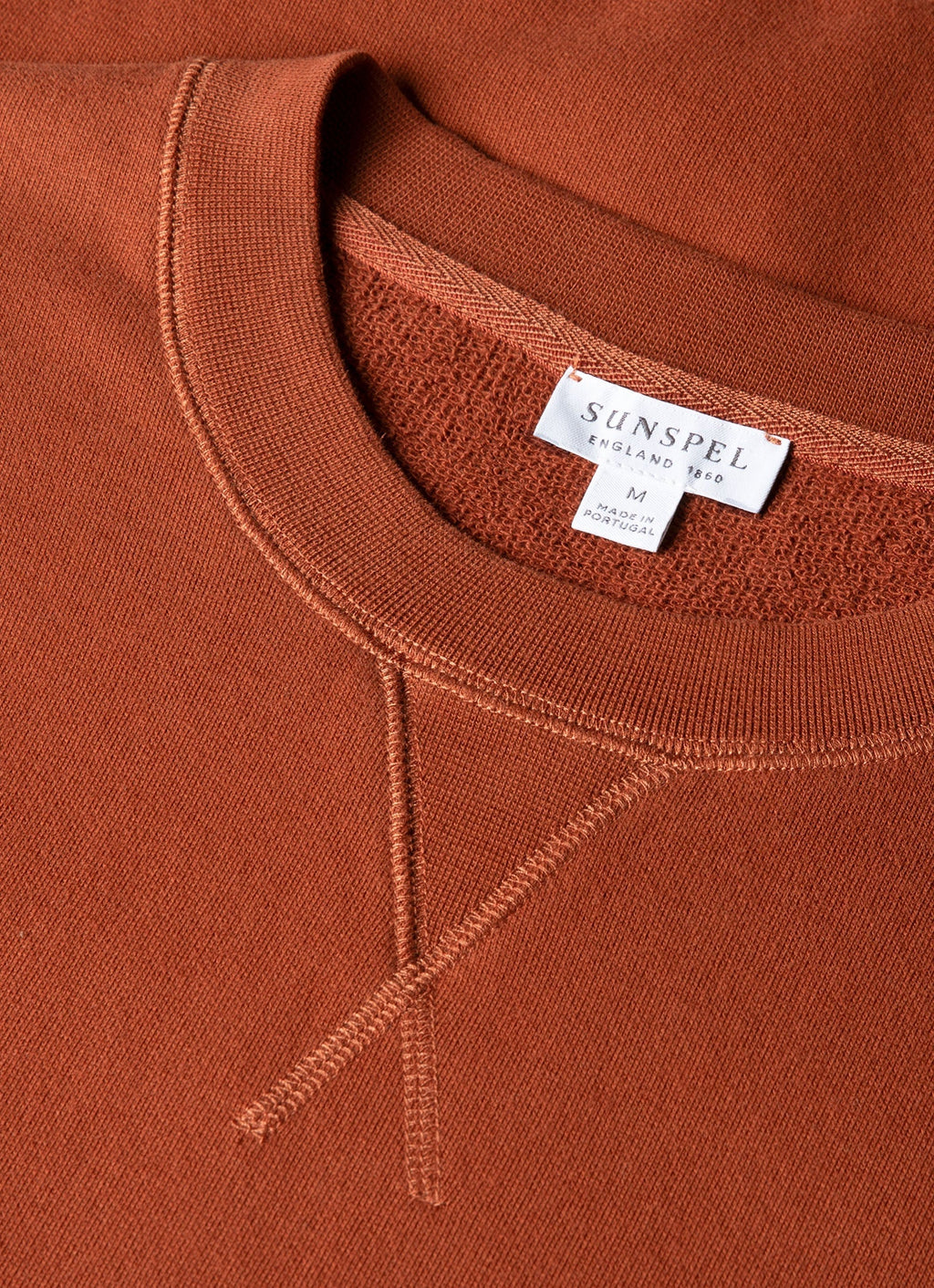 Sunspel Loopback Sweater - Rust