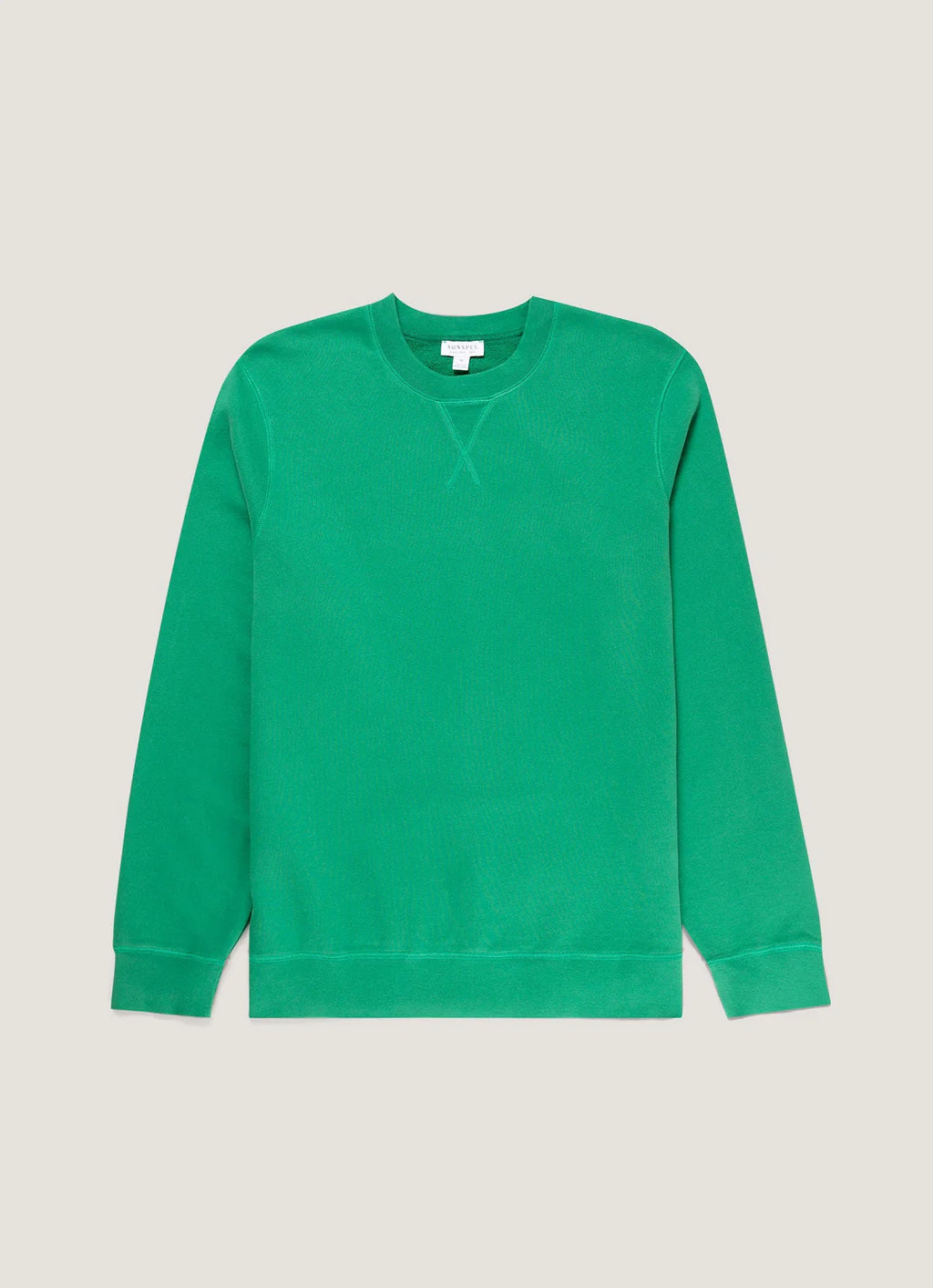 Sunspel Loopback Sweater - Bright Green