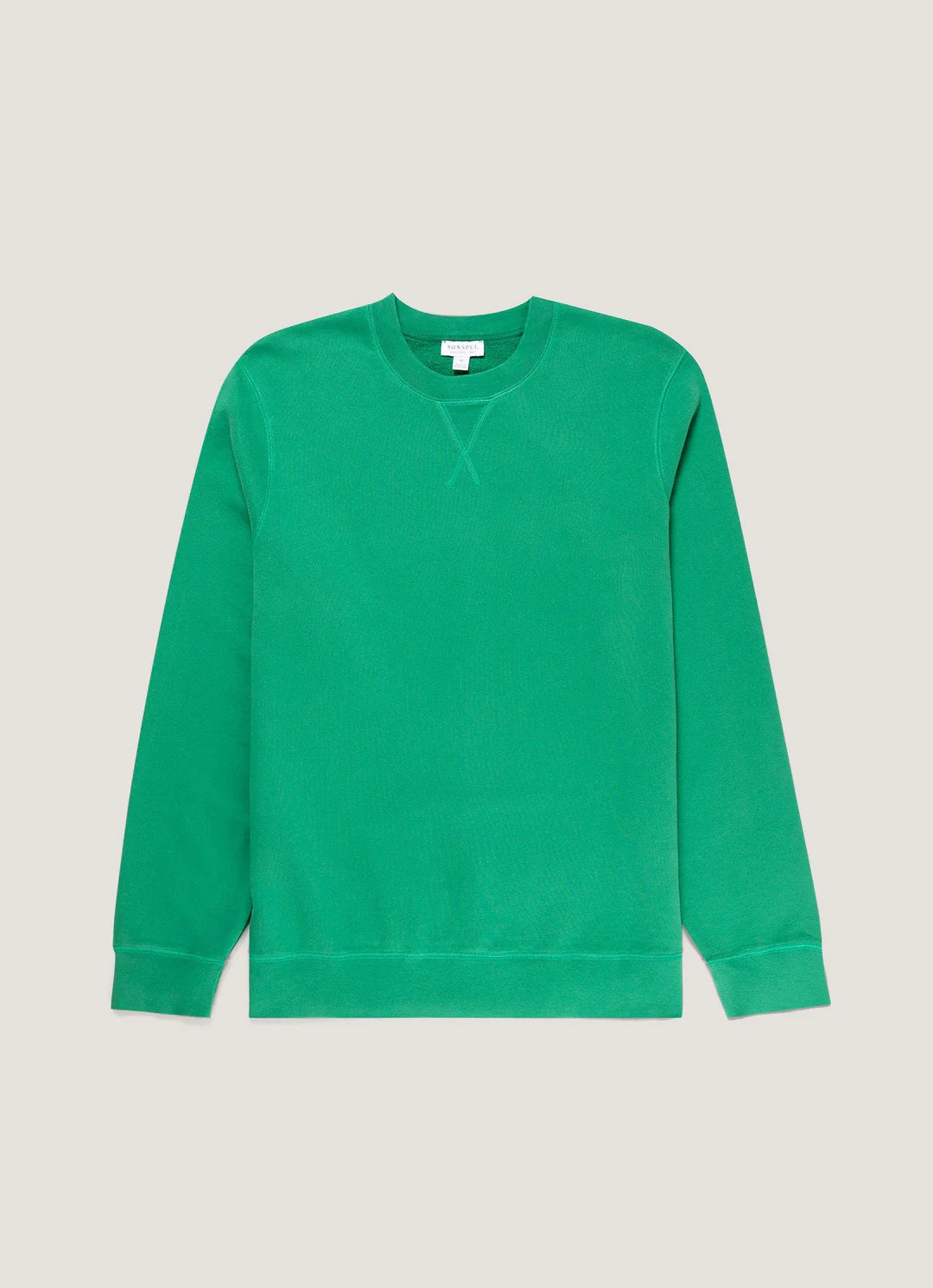 Sunspel Loopback Sweater - Bright Green