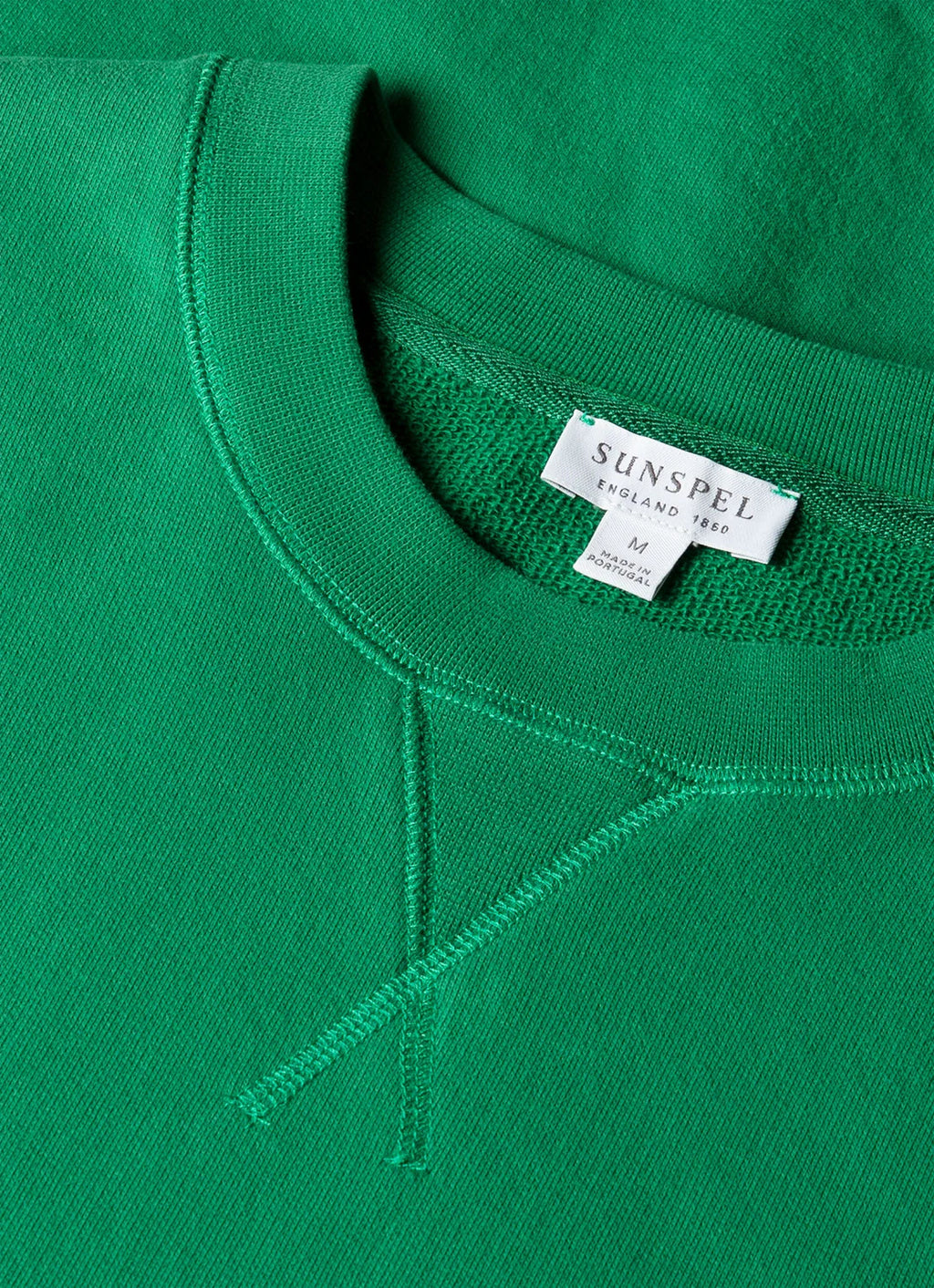 Sunspel Loopback Sweater - Bright Green