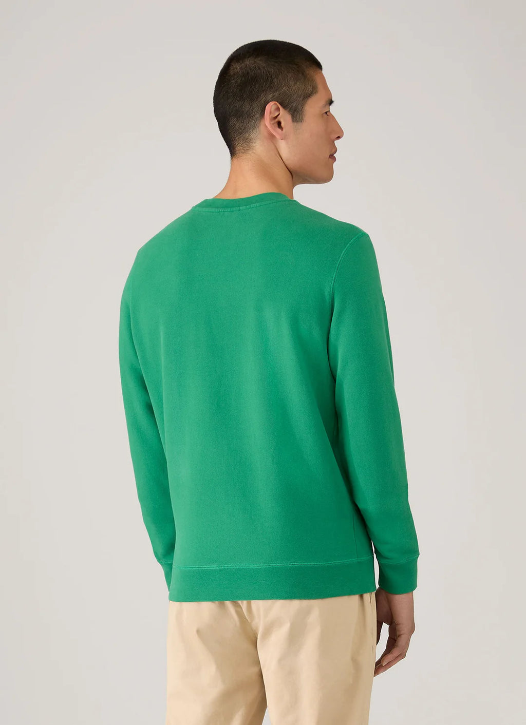 Sunspel Loopback Sweater - Bright Green