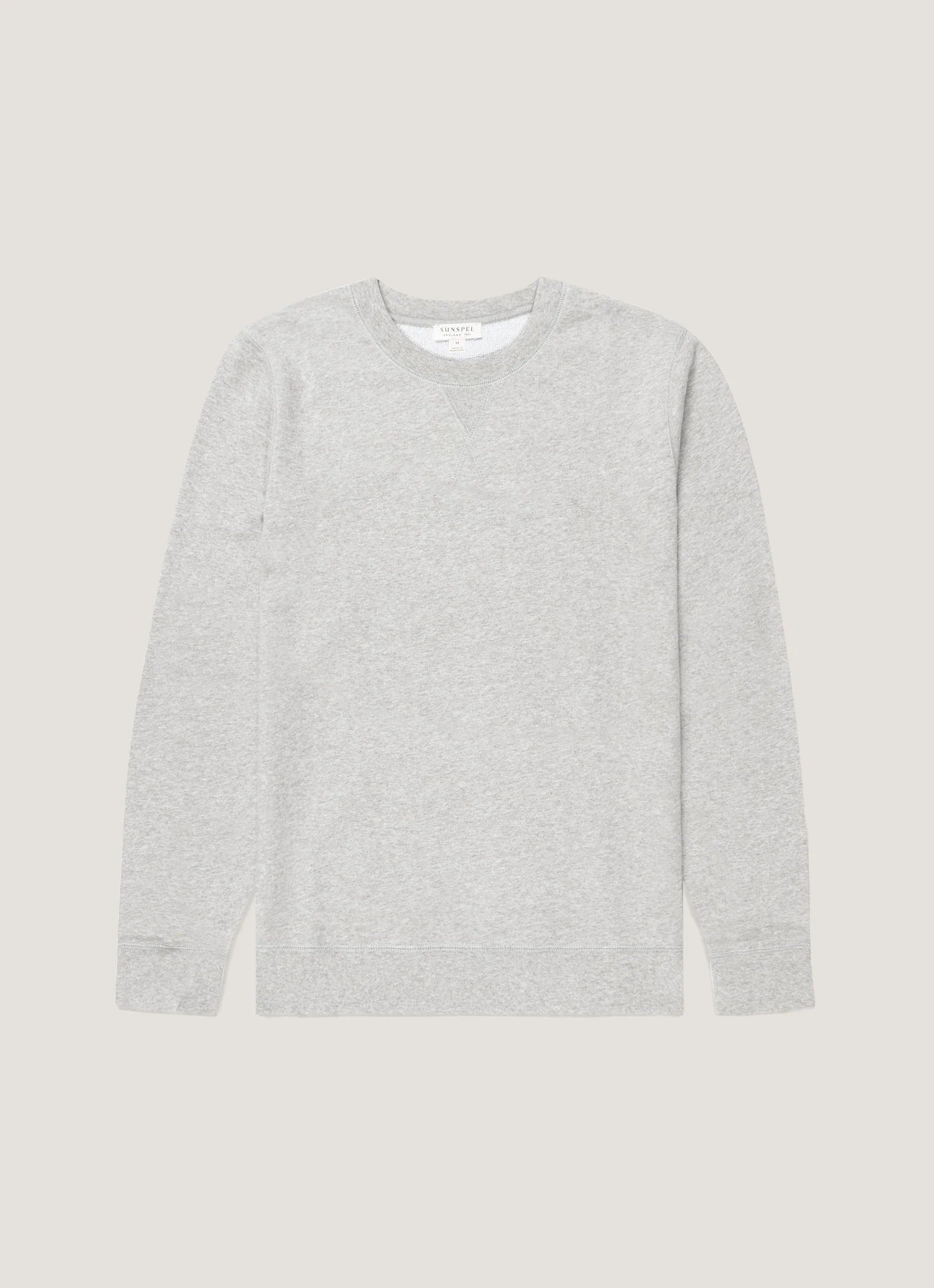 Sunspel Loopback Sweatshirt - Grey Melange