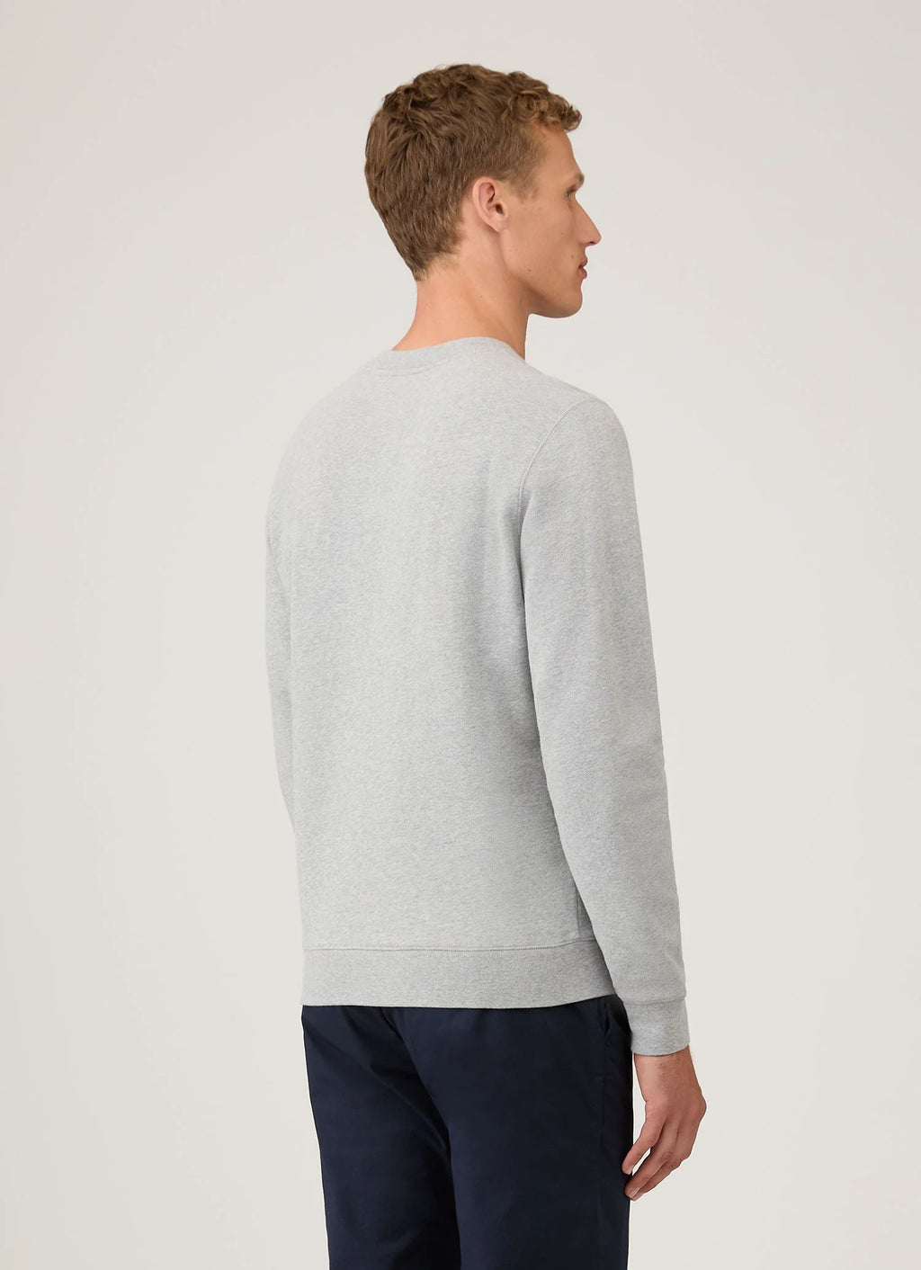 Sunspel Loopback Sweatshirt - Grey Melange