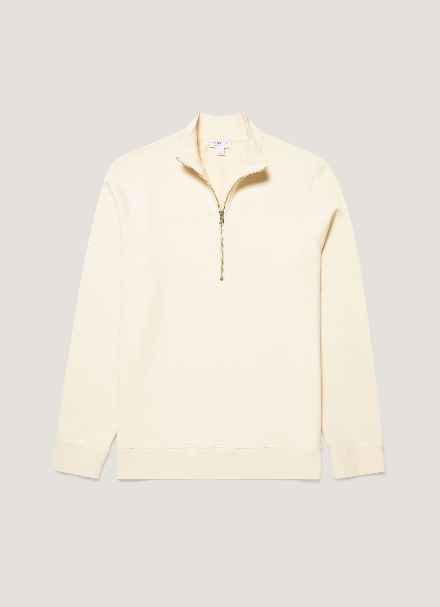 Sunspel Half Zip Sweatshirt - Undyed