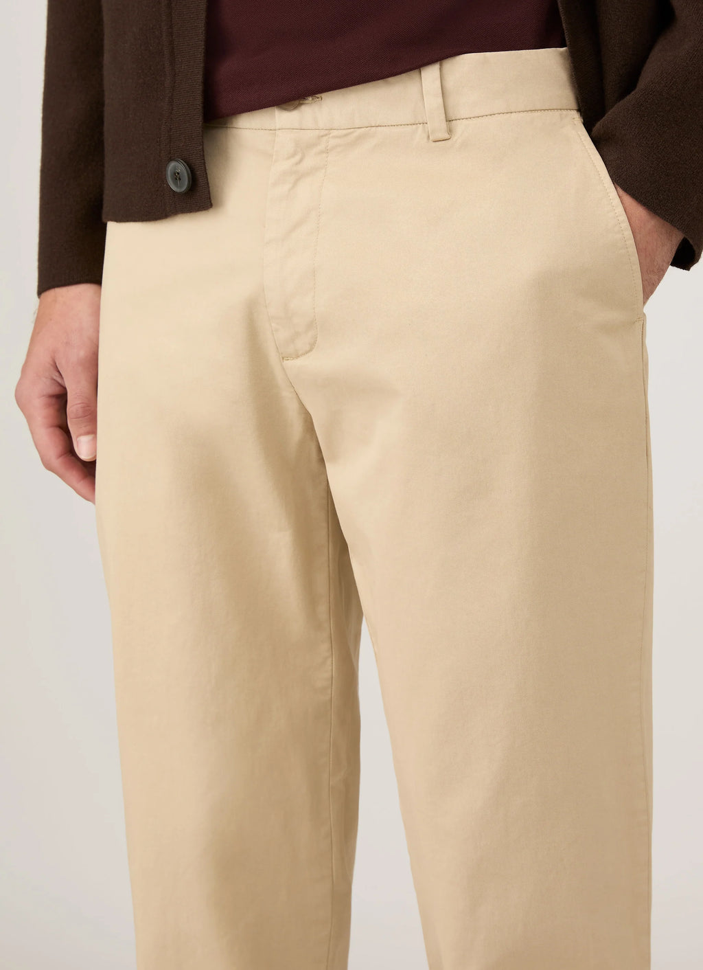 Sunspel Regular Fit Chino - Light Stone