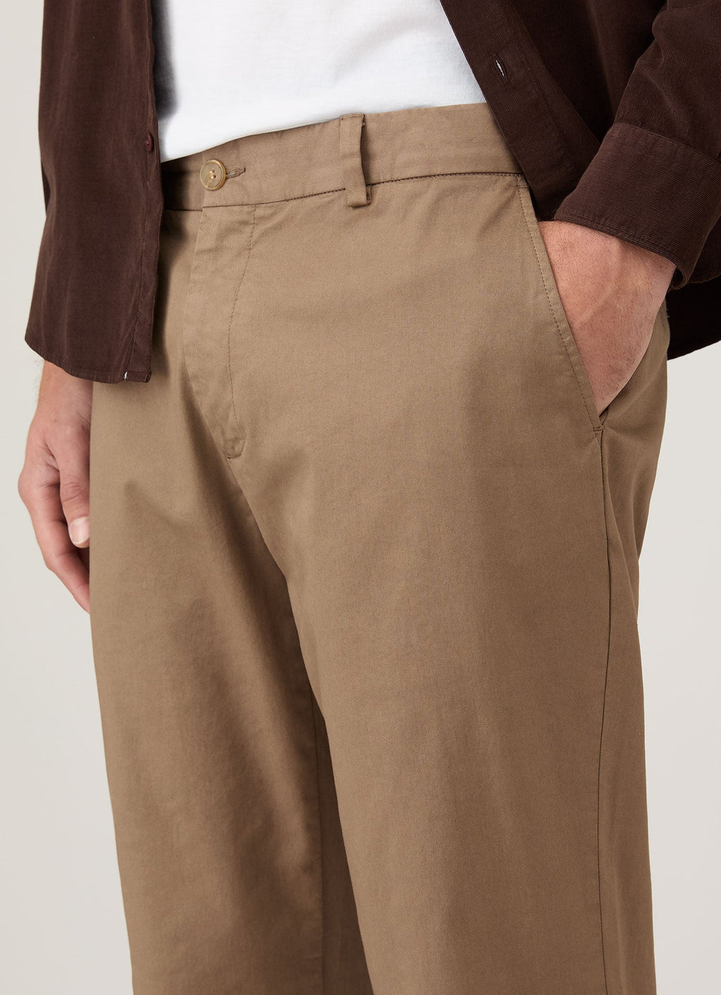 Sunspel Regular Fit Chino - Dark Stone